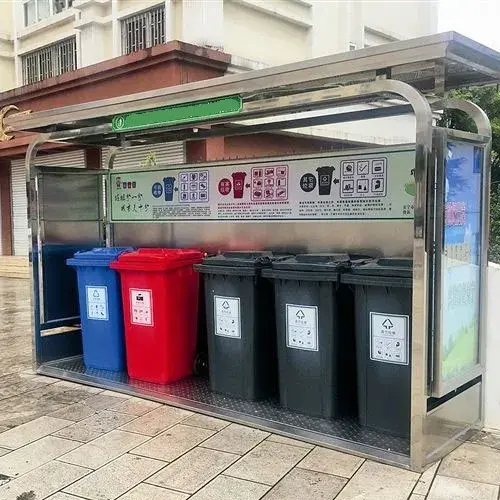 最環(huán)保的不銹鋼（最結(jié)實(shí)的不銹鋼）更美觀、更堅(jiān)固、更耐用，不銹鋼垃圾分類(lèi)亭，垃圾分類(lèi)亭，(圖1)