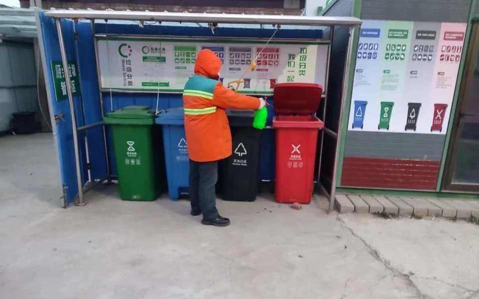 垃圾投放驛站（垃圾分類回收驛站現(xiàn)場圖片）28個垃圾分類驛站日產(chǎn)日清 大興安定降低垃圾點位疫情擴散風(fēng)險，(圖2)